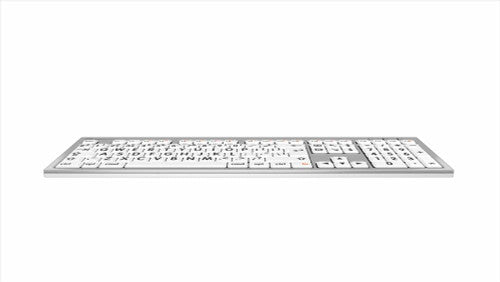 LargePrint Black on White ALBA Keyboard for Mac - UK English LargePrint Black on White ALBA Keyboard for Mac - UK English